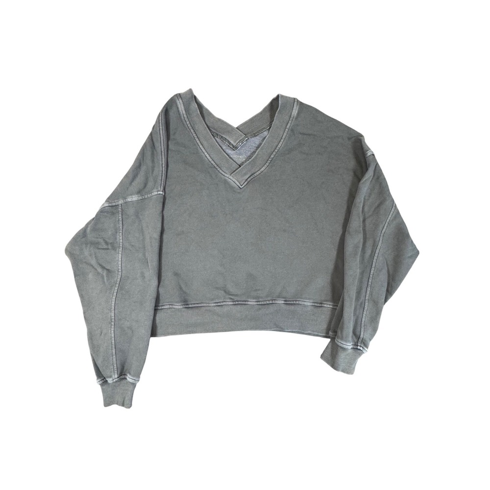 K2: Aerie V-Neck Sweatshirt Oversized Medium